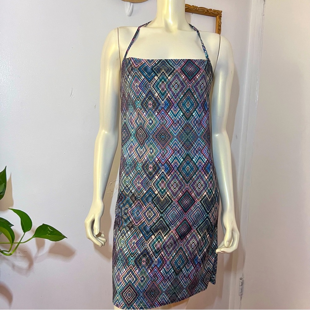 Deborah Viereck Halter Dress New With Tags XS Made In Los Angeles Stretch Mini